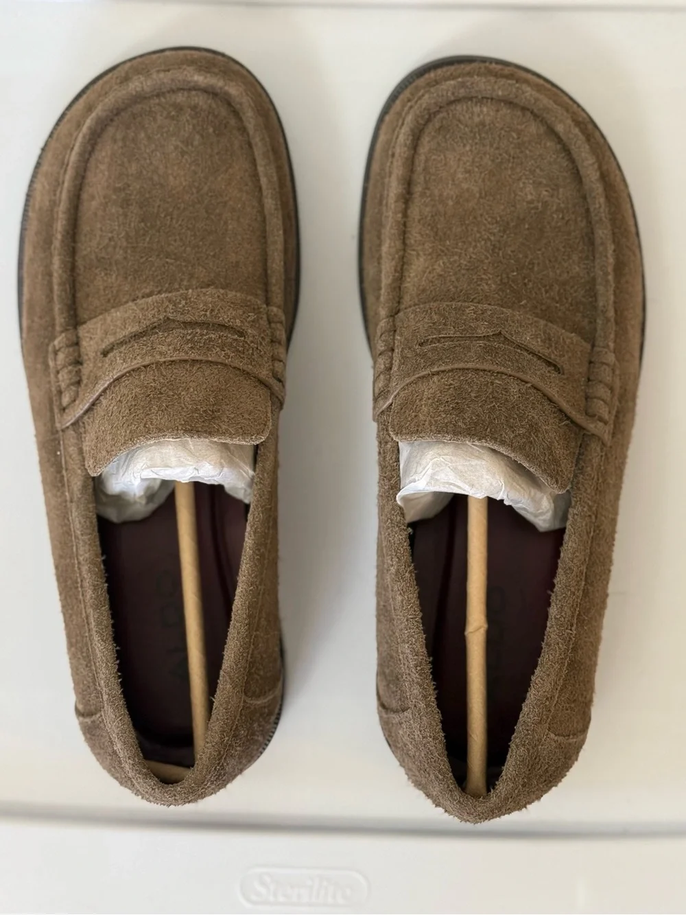 NWB Aldo Brown Suede Loafers Size Mens 8 Slip-On Shoes